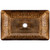 Vigo Rectangular Golden Greek Glass Vessel Bathroom Sink - 22 1/4 inch