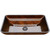 Vigo 22 1/2" Rectangular Russet Glass Vessel Bathroom Sink