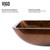 Vigo 22 1/2" Rectangular Russet Glass Vessel Bathroom Sink