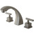 Kingston Brass Two Handle Roman Tub Filler Faucet - Brushed Nickel KS4368CQL