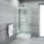 Vigo VG6011BNCL363W Monteray Frameless Shower Enclosure With Base and with Brushed Nickel Hardware