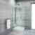 Vigo 36 in. L x 36 in. W x 79 in. H Monteray Frameless Shower Enclosure With Base and with Brushed Nickel Hardware