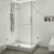 Vigo 32 in. L x 40 in. W x 79 in. H Monteray Frameless Shower Enclosure With Left Drain Base and with Chrome Hardware