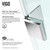 Vigo VG6011CHCL48WL Monteray Frameless Shower Enclosure With Left Drain Base and with Chrome Hardware