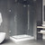 Vigo 36 in. L x 48 in. W x 79 in. H Pacifica Frameless Shower Enclosure With Left Sided Opening And Base and with Chrome Hardware