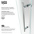 Vigo VG6031STCL36WR Sanibel Frameless Round Sliding Door Shower Enclosure With Right-Sided Opening And Base and with Stainless Steel Hardware