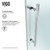 Vigo 56-60 in. W x 66 in. H Elan Frameless Adjustable Sliding Tub Door with stainless steel Hardware