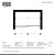 Vigo 56-60 in. W x 66 in. H Elan Frameless Adjustable Sliding Tub Door with stainless steel Hardware