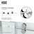 Vigo 60-64 in. W x 74 in. H Elan Adjustable Frameless Sliding Shower Door with Chrome Hardware