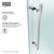 Vigo 60-64 in. W x 74 in. H Elan Adjustable Frameless Sliding Shower Door with Chrome Hardware