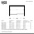 Vigo 60-64 in. W x 74 in. H Elan Adjustable Frameless Sliding Shower Door with Chrome Hardware