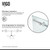 Vigo 48-52 in. W x 74 in. H Elan Adjustable Frameless Sliding Shower Door with stainless steel Hardware