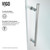 Vigo 48-52 in. W x 74 in. H Elan Adjustable Frameless Sliding Shower Door with stainless steel Hardware