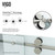 Vigo 48-52 in. W x 74 in. H Elan Adjustable Frameless Sliding Shower Door with stainless steel Hardware