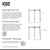 Vigo 52-56 in. W x 74 in. H Elan Adjustable Frameless Sliding Shower Door with stainless steel Hardware