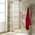 Vigo 30-36 in. W x 72 in. H Pirouette Adjustable Frameless Pivot Shower Door with brushed nickel Hardware
