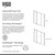 Vigo 36-42 in. W x 72 in. H Pirouette Adjustable Frameless Pivot Shower Door with Chrome Hardware