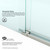 Vigo 56-60 in. W x 74 in. H Luca Adjustable Frameless Sliding Shower Door with stainless steel Hardware