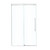 Vigo 56-60 in. W x 74 in. H Luca Adjustable Frameless Sliding Shower Door with stainless steel Hardware