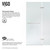 Vigo VG6048STCL6074 Nyos Adjustable Frameless Hinged Shower Door with stainless steel Hardware