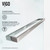 Vigo VG6048STCL6074 Nyos Adjustable Frameless Hinged Shower Door with stainless steel Hardware