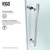 Vigo VG6051CHCL48WL Winslow Frameless Sliding Door Shower Enclosure With Left Drain Base and with Chrome Hardware