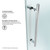 Vigo VG6051CHCL48WR Winslow Frameless Sliding Door Shower Enclosure With Right Drain Base and with Chrome Hardware