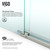 Vigo VG6051STCL48 Winslow Frameless Sliding Door Shower Enclosure with stainless steel Hardware