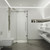 Vigo 34 in. L x 46 in. W x 74 in. H Winslow Frameless Sliding Door Shower Enclosure with stainless steel Hardware