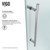 Vigo 34 in. L x 46 in. W x 74 in. H Winslow Frameless Sliding Door Shower Enclosure with stainless steel Hardware