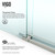 Vigo 34 in. L x 46 in. W x 74 in. H Winslow Frameless Sliding Door Shower Enclosure with stainless steel Hardware