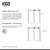 Vigo 34 in. L x 46 in. W x 74 in. H Winslow Frameless Sliding Door Shower Enclosure with stainless steel Hardware