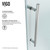 Vigo 34 in. L x 58 in. W x 74 in. H Winslow Frameless Sliding Door Shower Enclosure with stainless steel Hardware