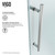 Vigo VG6051STCL60 Winslow Frameless Sliding Door Shower Enclosure with stainless steel Hardware