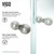 Vigo VG6063BNCL47W Gemini Frameless Neo-Angle Shower Enclosure With Base and with Brushed Nickel Hardware
