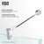 Vigo 42 in. L x 42 in. W x 77 in. H Gemini Frameless Neo-Angle Shower Enclosure With Low-Profile Base and with Chrome Hardware