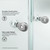 Vigo VG6063CHCL47W Gemini Frameless Neo-Angle Shower Enclosure With Base and with Chrome Hardware