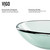 Vigo VGT1075 Crystalline Glass Vessel Bathroom Sink Set With Niko Vessel Faucet In Chrome