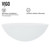 Vigo VGT1091 White Frost Glass Vessel Bathroom Sink Set With Linus Vessel Faucet In Brushed Nickel