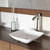 Vigo Hyacinth Matte Stone Vessel Bathroom Sink Set With Niko Vessel Faucet In Brushed Nickel - 13 3/4 inch