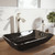 Vigo Rectangular Gray Onyx Glass Vessel Bathroom Sink Set With Linus Vessel Faucet In Brushed Nickel - 17 7/8 inch