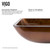 VIGO VGT1652 18" Rectangular Russet Glass Vessel Bathroom Sink Set With Niko Vessel Faucet In Antique Rubbed Bronze