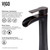 Vigo VGT1652 18" Rectangular Russet Glass Vessel Bathroom Sink Set With Niko Vessel Faucet In Antique Rubbed Bronze