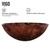 Vigo VGT170 Mahogany Moon Glass Vessel Bathroom Sink Set With Seville Vessel Faucet In Oil Rubbed Bronze