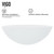 Vigo VGT263 White Frost Glass Vessel Bathroom Sink Set With Dior Vessel Faucet In Chrome