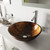 Vigo VGT503 Russet Glass Vessel Bathroom Sink Set With Seville Vessel Faucet In Matte Black