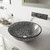 Vigo Gray Onyx Glass Vessel Bathroom Sink Set With Linus Vessel Faucet In Chrome - 16 1/2 inch
