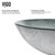 Vigo Simply Silver Glass Vessel Bathroom Sink Set With Duris Vessel Faucet In Chrome - 16 1/2 inch
