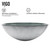 VIGO VGT836 Simply Silver Glass Vessel Bathroom Sink Set With Duris Vessel Faucet In Chrome