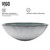 Vigo VGT836 Simply Silver Glass Vessel Bathroom Sink Set With Duris Vessel Faucet In Chrome